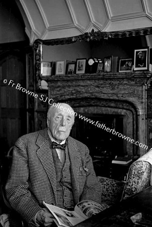 ADARE MANOR  LORD DUNRAVEN AT DESK